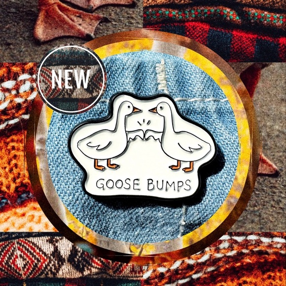 Goose Bumps Enamel Pin - Picture 1 of 4